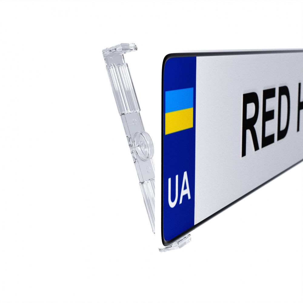 Рамка под номерной знак RED HILL Классическая прозрачная СО-00002