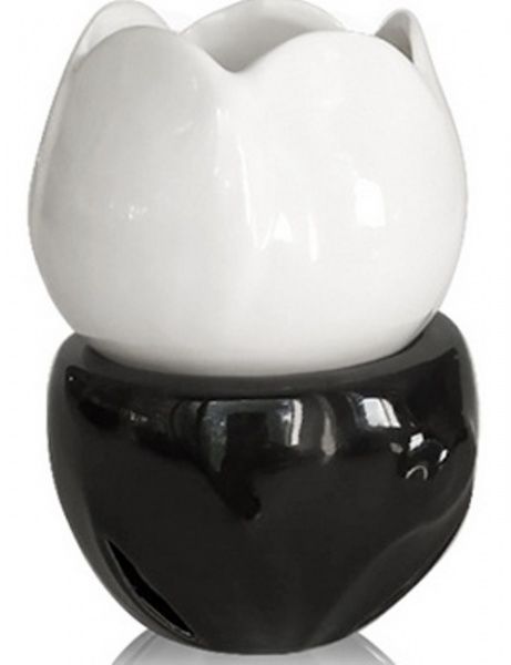 Аромалампа Флора бутон 2306-13 чорно-біла Eterna