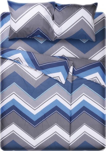 Комплект постельного белья Буэно семейный серый с синим UP! (Underprice) 