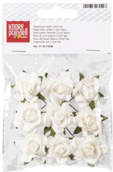 Набор бумажных для декора белые 2,5 см 217611000 9 шт. Knorr Prandell