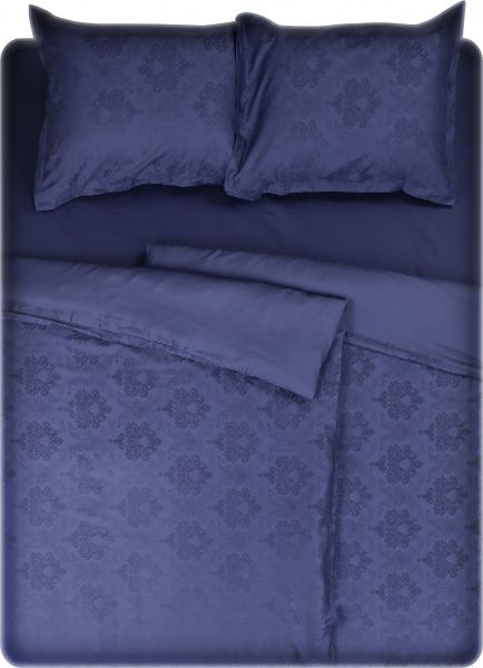 Комплект постільної білизни сімейний синій Domikus 