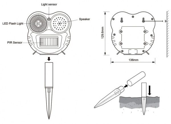 Отпугиватель птиц Air Home Comfort GH-503