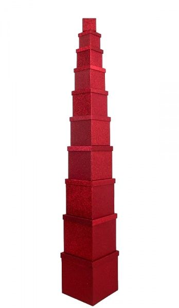 Коробка подарочная кубическая красная 601-1 8.5x8.5 см