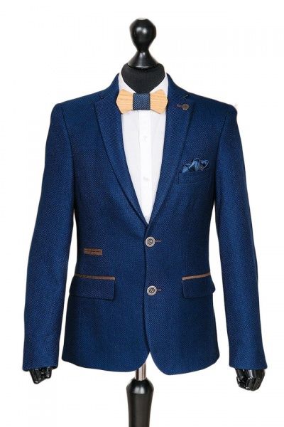 Пиджак школьный West-Fashion р.158 синий А136А 
