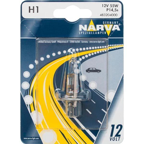 Лампа галогенная Narva (48320.1B) H1 P14.5s 12 В 55 Вт 1 шт.