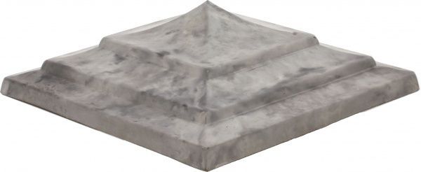 Крышка на столб Пагода 400x400x140 мм серый мрамор Вилес 