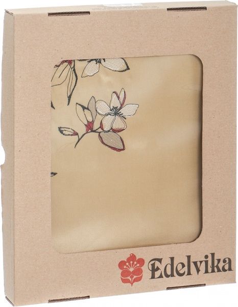 Скатерть «Цветочек» 647-16/00 110x140 см бежевый Эдельвика 