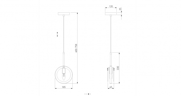 Підвіс Gallo 1x60 Вт E14 білий 50121/1 