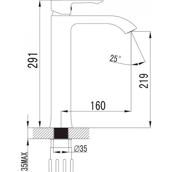 Змішувач для умивальника Imprese Vyskov 05340 H