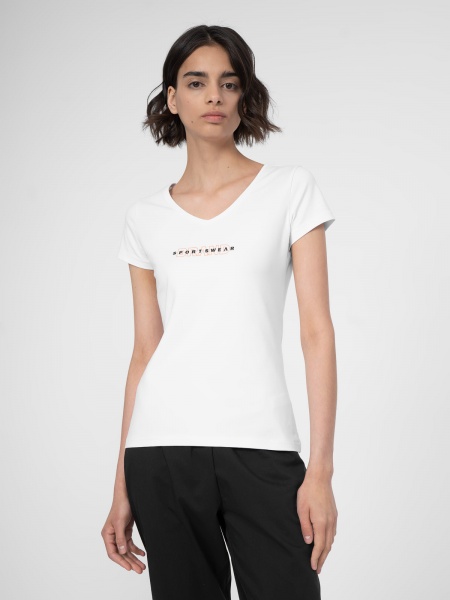 Футболка 4F 4FSS23TTSHF340-10S р.XS білий