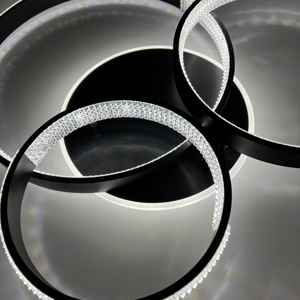 Люстра світлодіодна Luminaria 100 Вт LED-модуль чорний AKRILIKA ROUND 100W 4R BLACK