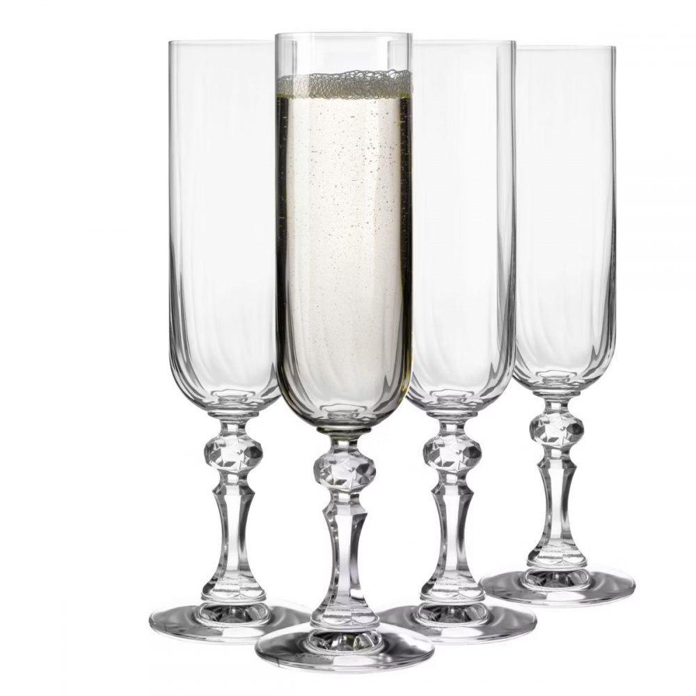 Набор бокалов для шампанского Krosno PARIS 220 мл 4 шт.
