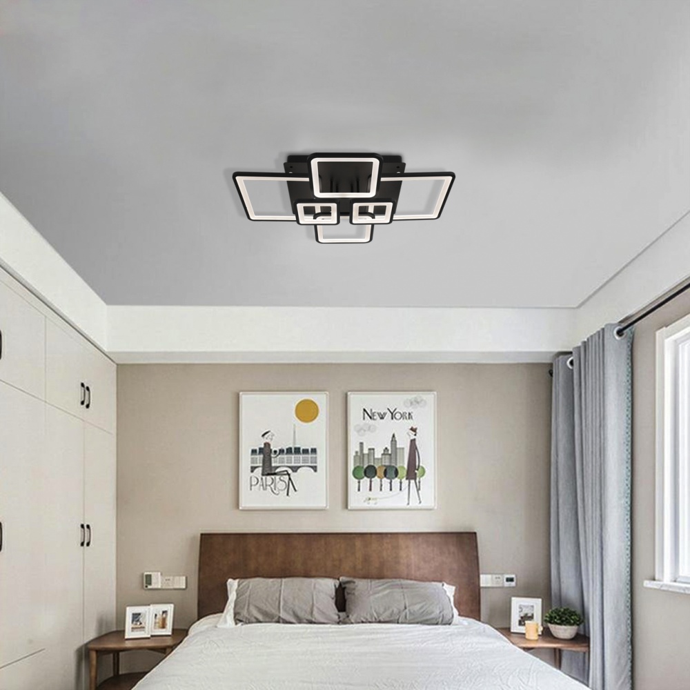 Люстра стельова Eurolamp 120 Вт LED-модуль чорний LED-LS-120-M21(black)