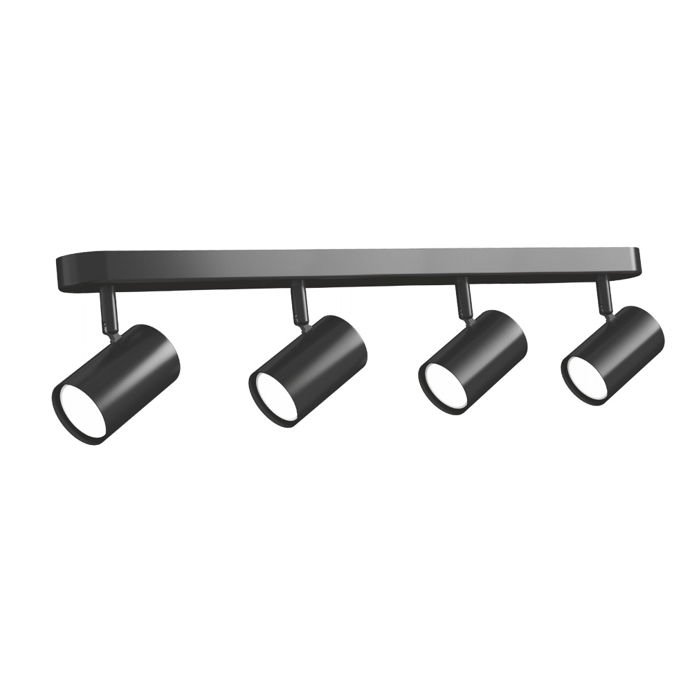 Світильник накладний поворотний Videx 4xGU10 чорний 28508