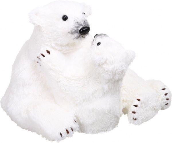 Декоративная фигура Мишка с медвежонком B40754P-W 38 см 