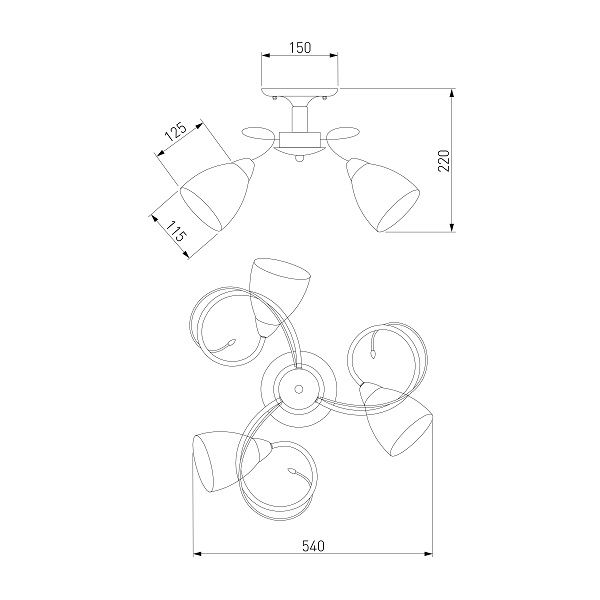 Бра Strotskis Natalie 1x40 Вт E14 бронза 30130/1 