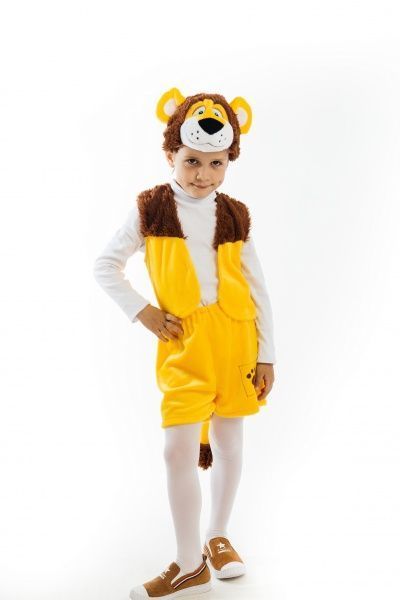 Костюм карнавальний КАРНАВАЛІЯ Левеня з вишивкою для хлопчика р.116-122 помаранчевий 