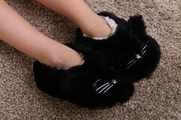 Капці дитячі унісекс Maxwin KIDS Звірята Котик р.26-28 чорний 