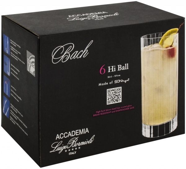 Набор стаканов высоких Banch 360 мл 6 шт. Luigi Bormioli