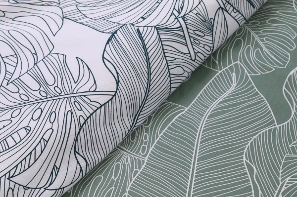 Комплект постільної білизни Laval 2.0 зелений із білим Today 