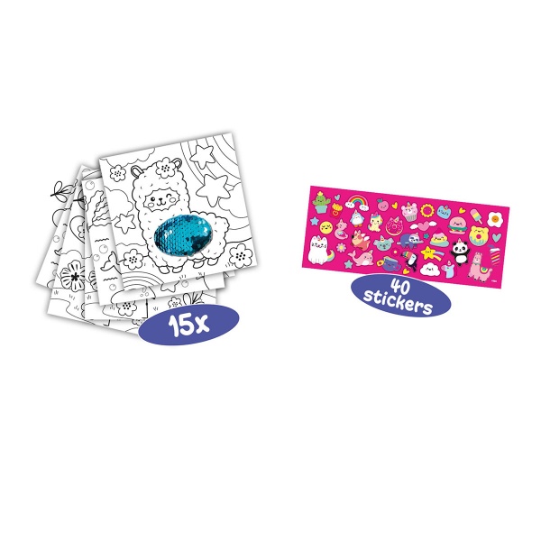 Книга-розмальовка SES Блискітки 00114S