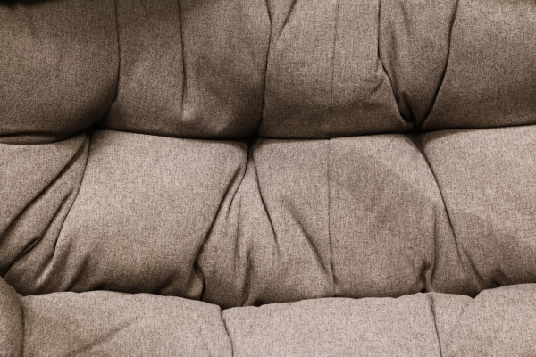 Кресло-кокон Цитрус двухместный плетение ромб бежевый меланж