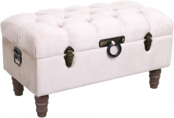 Сундук-пуф Shic B светло-серый, 71,5х37х36,5 см велюр 