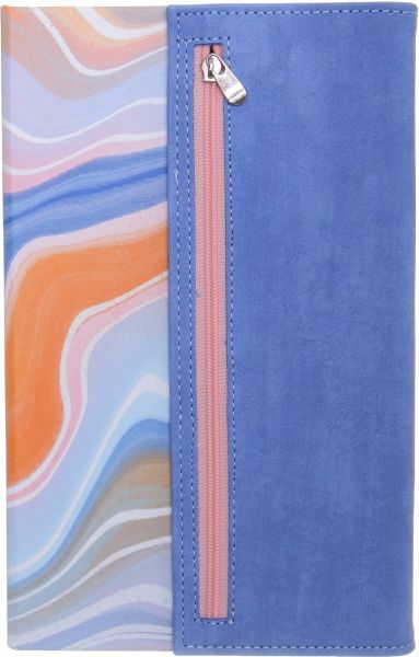 Книга для нотаток Блакитний мармур А5 80 аркушів