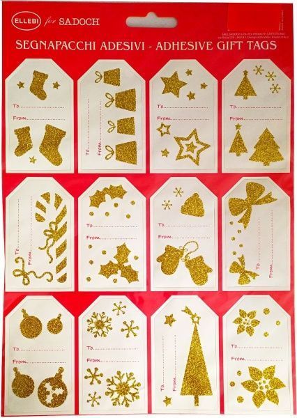 Набір наліпок для підпису на подарунку з глітером Happycom International