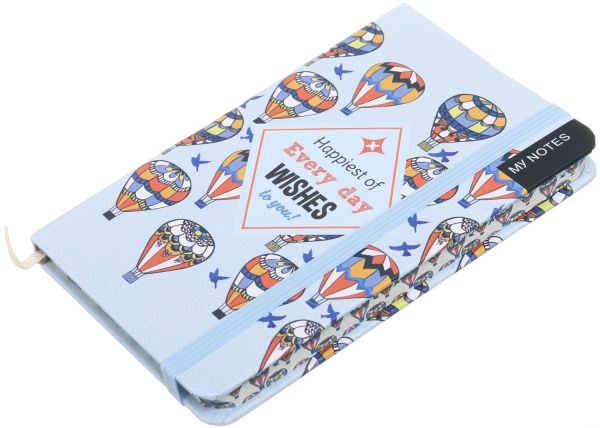 Книга для нотаток Wishes повітряні кулі А6 96 аркушів