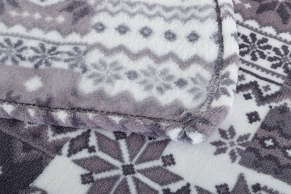 Плед Basic NY Snow-Flakes 150x190 см сірий La Nuit 