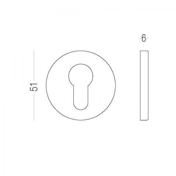 Накладка к замку MVM E19 MN PZ сатин никель