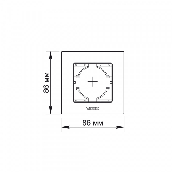 Рамка одноместная Videx Binera горизонтальная шоколадный VF-BNFRA1H-CH