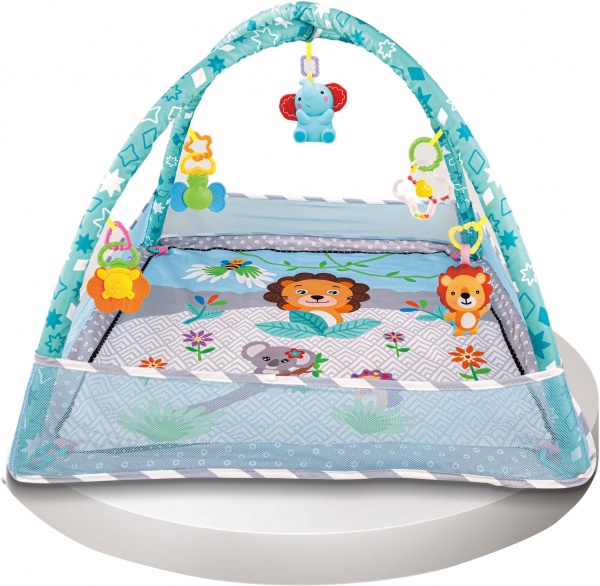 Коврик Tiibaby с бортами 5 игрушек голубой HW22107032