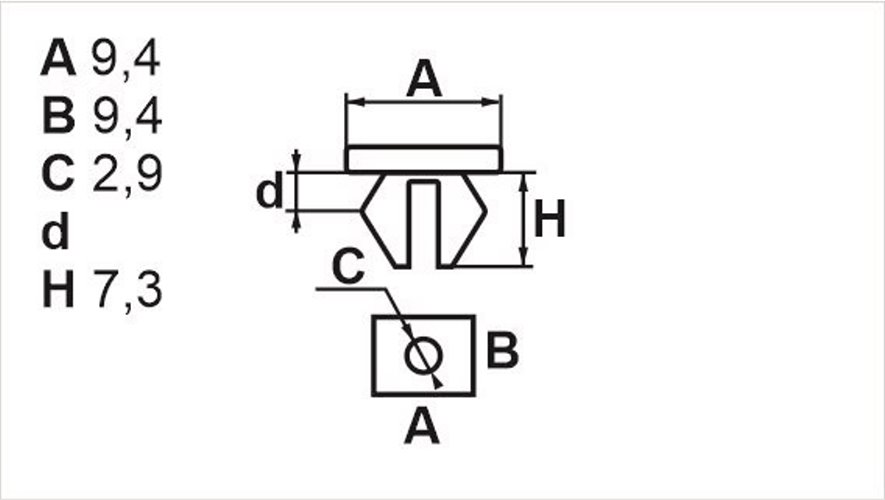 Пистон монтажный универсальный Romix (A53853)
