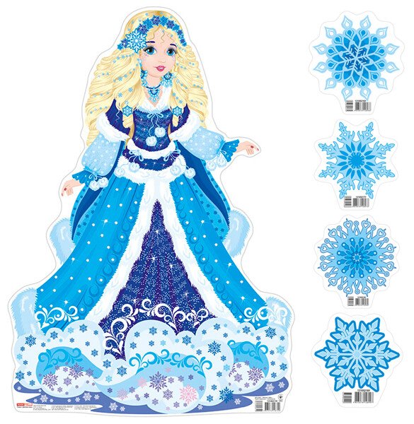 Набор новогодних украшений Ranok Creative девушка-зима + снежинки 429581