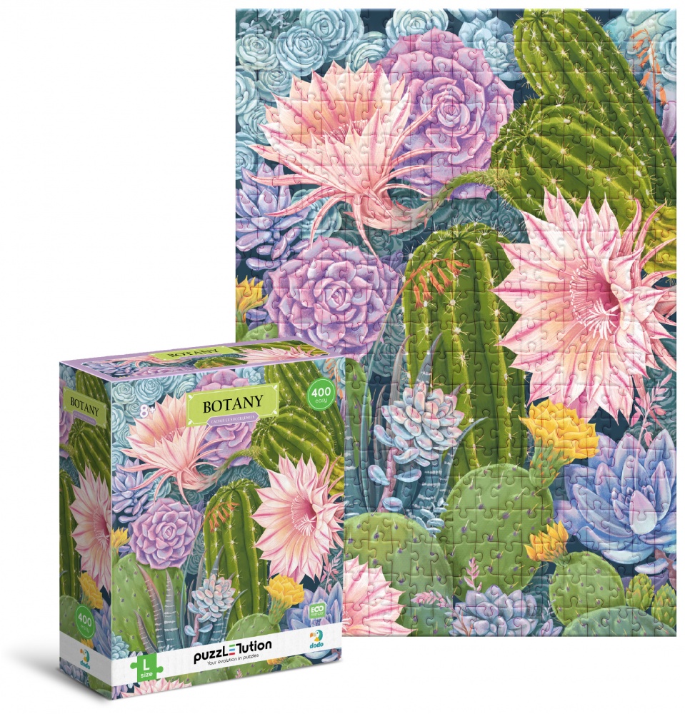 Пазл DoDo Easy-L Ботанік а. Кактуси та сукуленти 400 елементів 300613