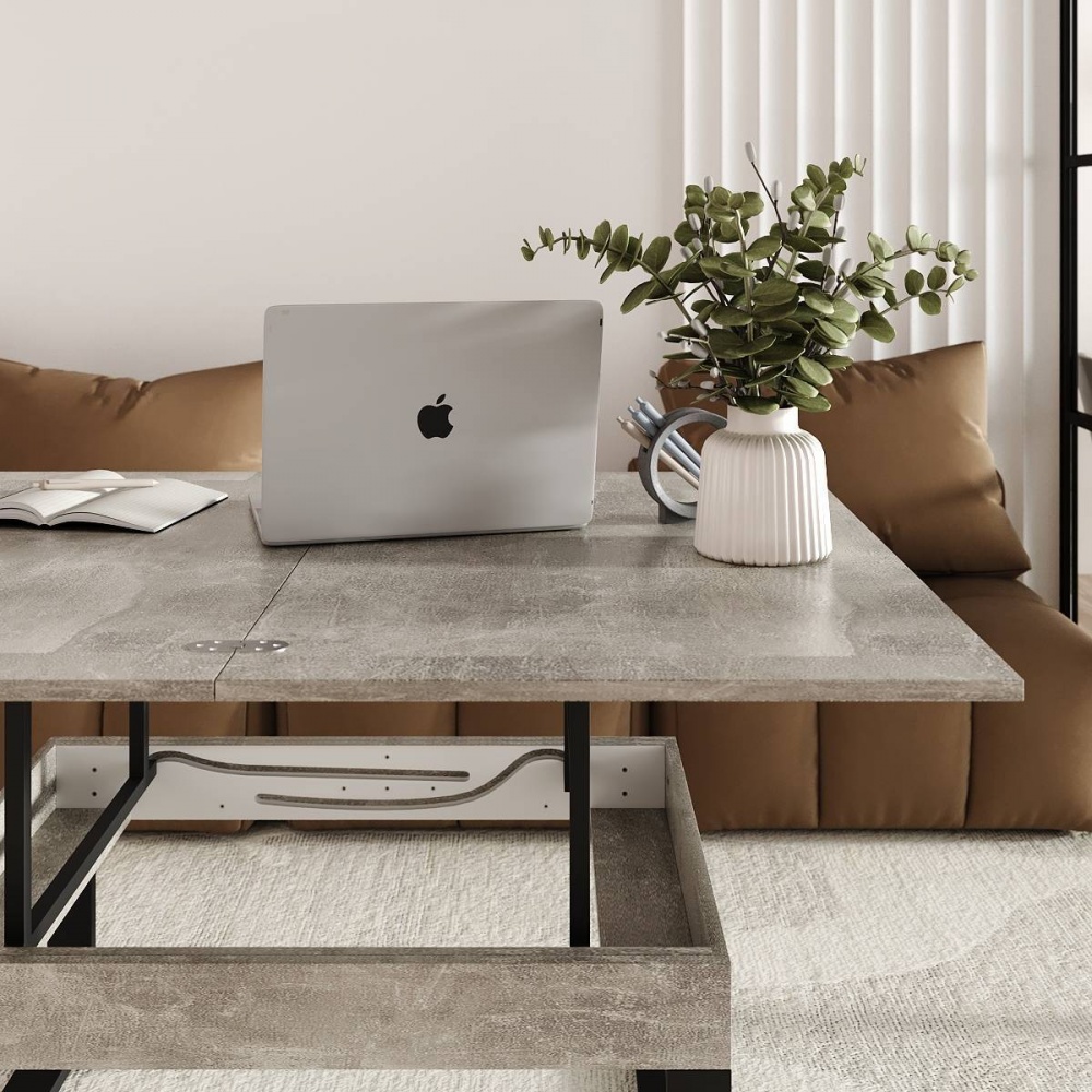 Стол-трансформер ART IN HEAD AeroLift 880(1200)x600x466мм ателье светлый/черный