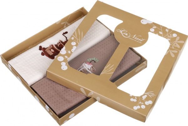 Набор полотенец кухонных 28x50 см La Nuit бежевый/белый 