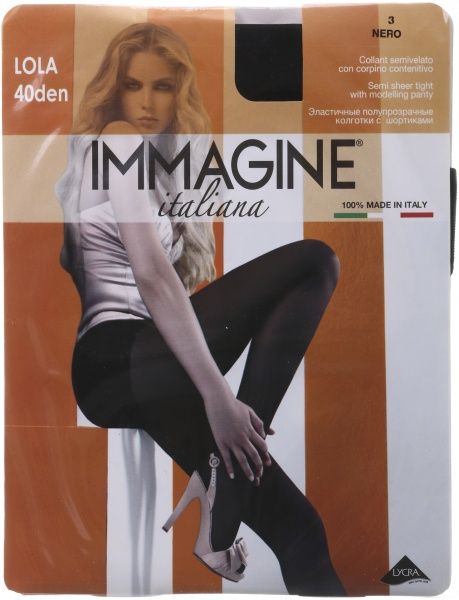 Колготки женские Immagine Lola 40 Den Nero р. 3 черный 1 шт. 