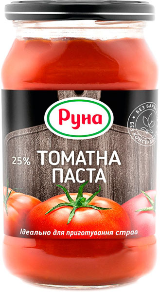 Паста томатная Руна с содержанием сухих веществ 25% 490 г