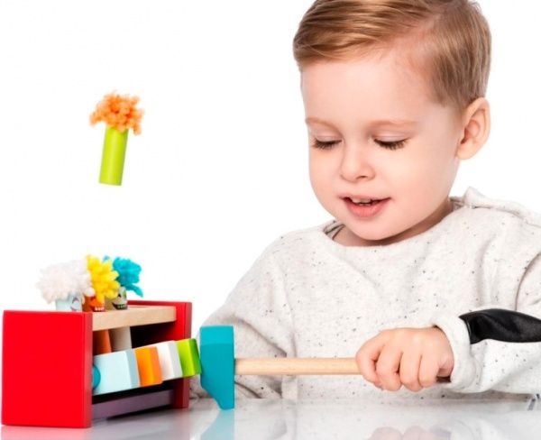 Іграшка дерев'яна Левеня Cubika Клоуни-стрибунці