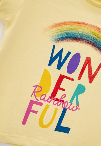 Футболка для дівчаток Роза р.104 жовтий 201018 