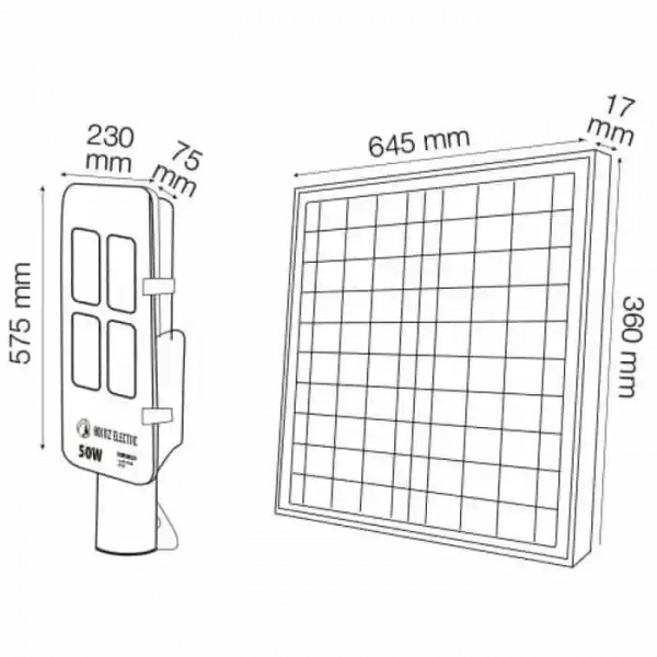Світильник консольний HOROZ ELECTRIC LAGU 200 Вт чорний 074-006-0200-020 