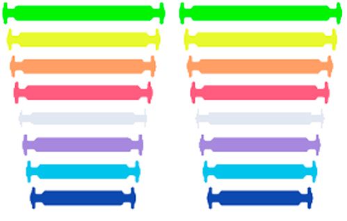 Шнурки силіконові AntiLaces Classic SRBW мульті 