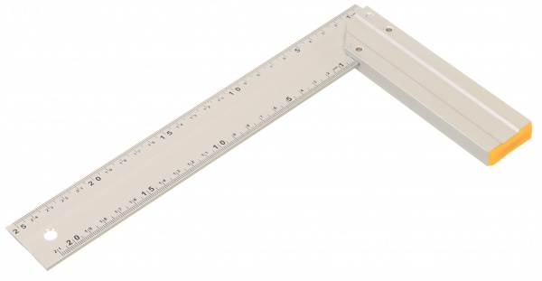 Угольник Compass 250 мм анодированный 90 две шкалы К-250