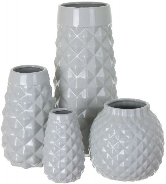 Ваза керамическая серая JOL16A29-1GY 15,7х15,5 см Herisson