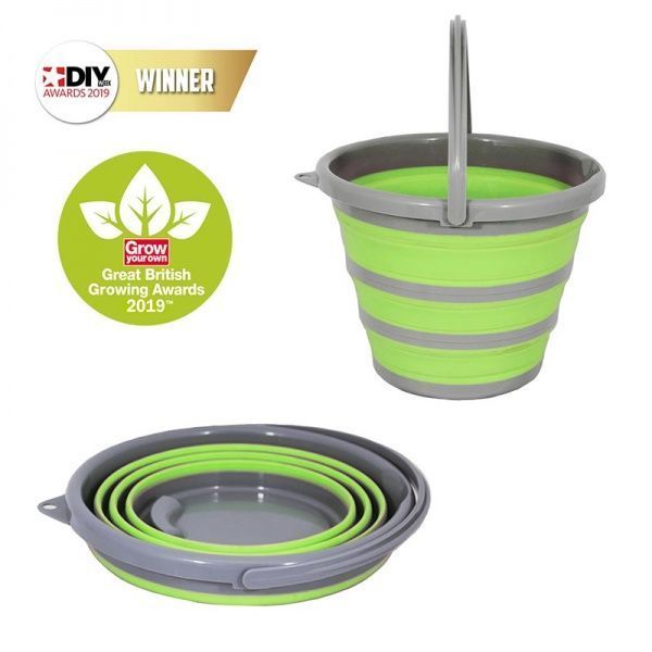 Відро без кришки Spear&Jackson зелене силіконове складане BUCKETG 10 л 