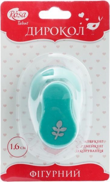 Фигурный дырокол Листок 2 1,6 см  Rosa Talent