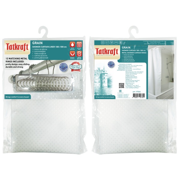 Шторка для ванны Tatkraft Grain